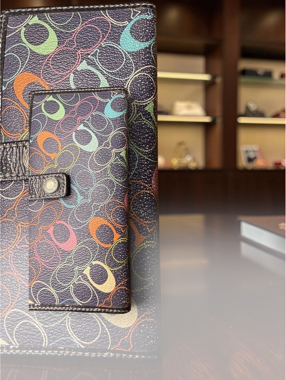 Coach Multicolor Signature C Satchel F15182 + Matching Wallet Y2K Set - Picture 11 of 12